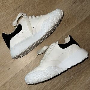 Alexander McQueen White and Black Sneakers